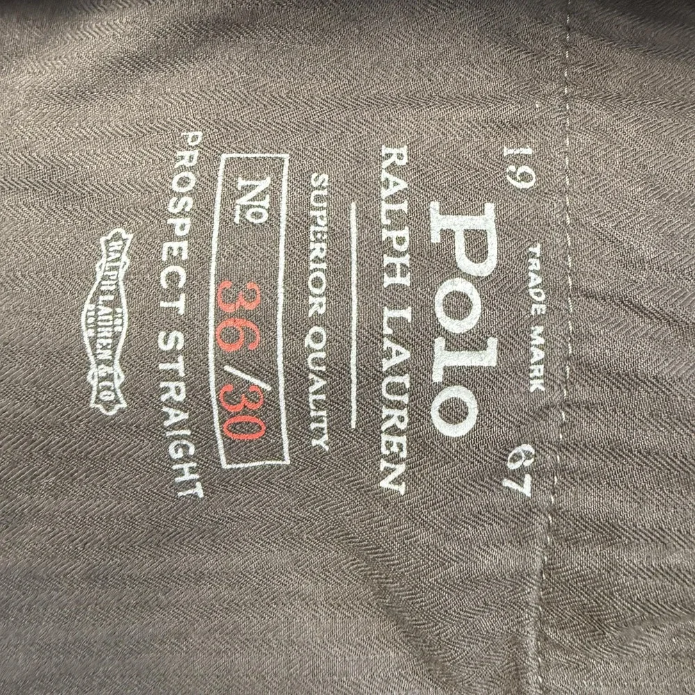 Polo Ralph Lauren Jeans Mens 36x30 Gray Prospect Straight Charcoal Denim Pants
